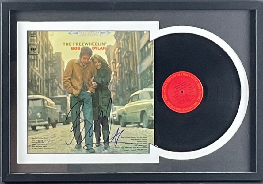Bob Dylan Spectacular Signed The Freewheelin' Record Album Cover (Beckett/BAS)