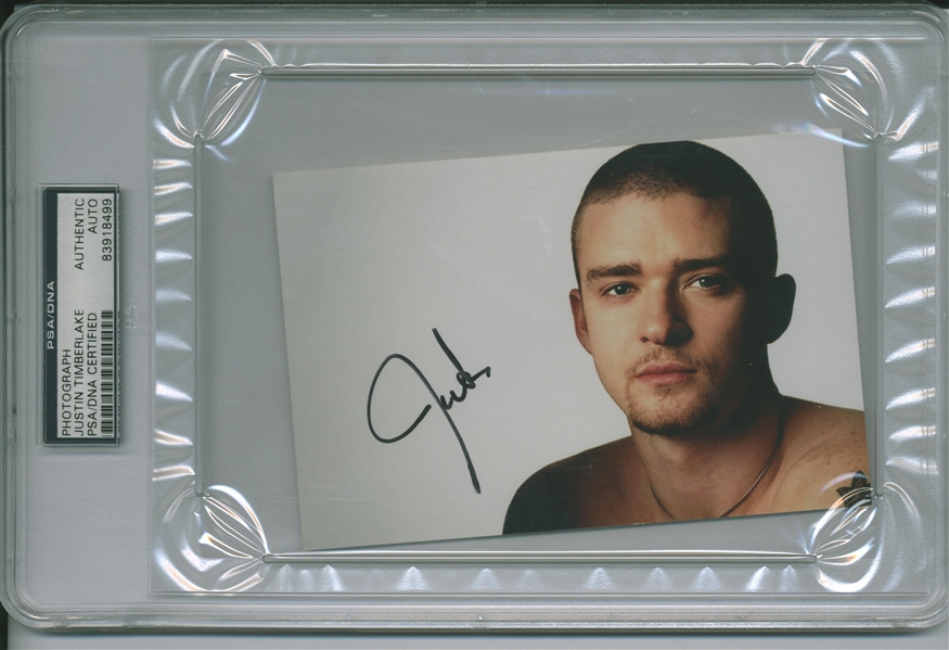 Justin Timberlake Signed Photograph (PSA/DNA Encapsulated)