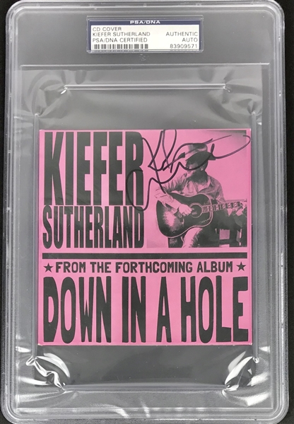Keifer Sutherland Signed "Down In A Hole" CD Cover (PSA/DNA Encapsulated)