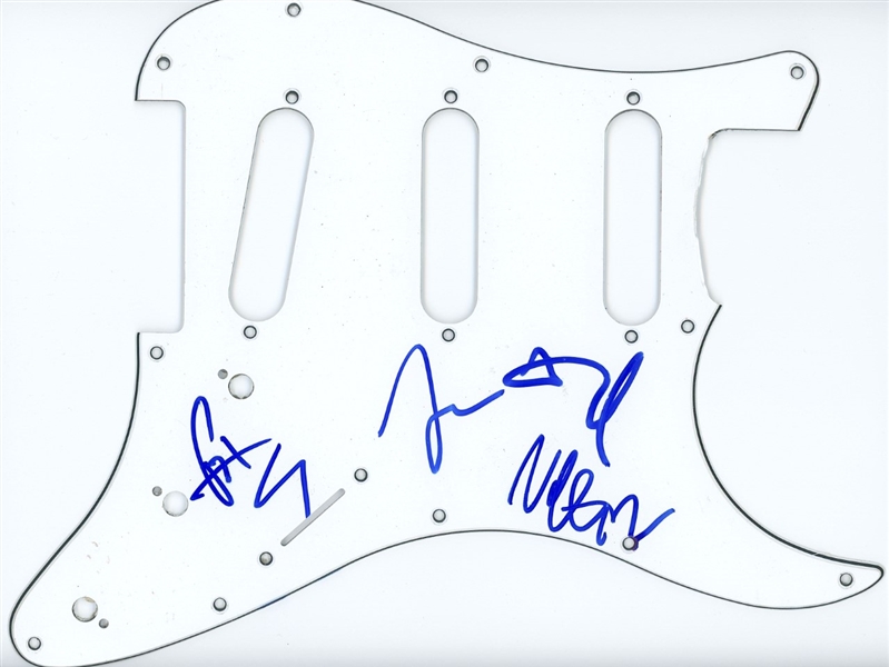 Foo Fighters In-Person Group Signed Pickguard (4 Sigs) (John Brennan Collection) (JSA LOA) 
