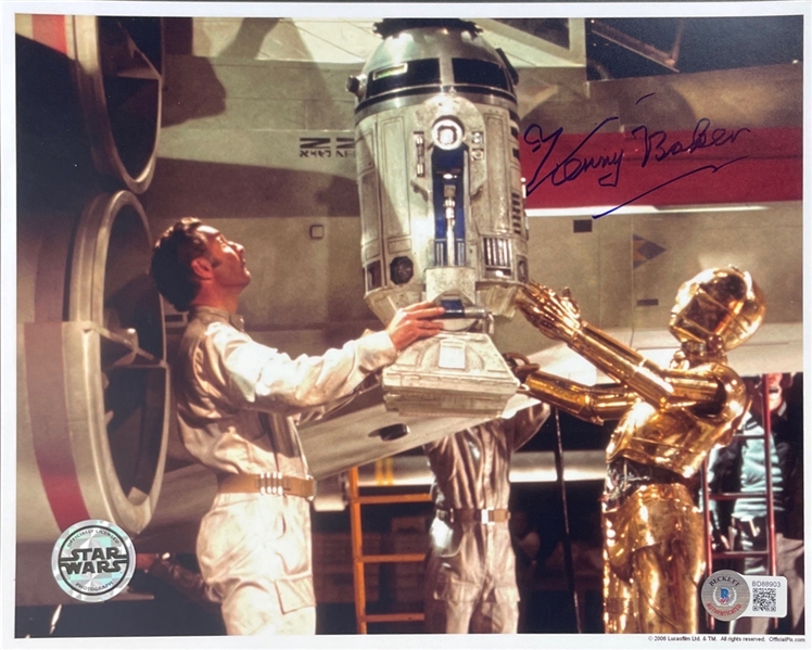 Star Wars: Kenny Baker Signed 8 x 10 Photo (BAS COA)(Steve Grad Autograph Collection) 