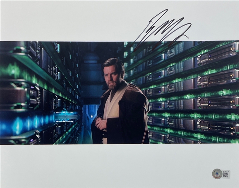 Star Wars: Ewan McGregor Mayhew Signed & Inscribed 11" x 14" Photo (BAS COA) (Steve Grad Autograph Collection)