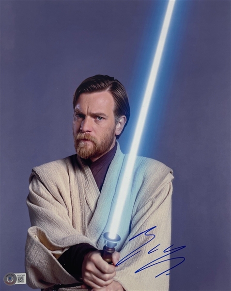 Star Wars: Ewan McGregor Mayhew Signed 11" x 14" Photo (BAS COA) (Steve Grad Autograph Collection)