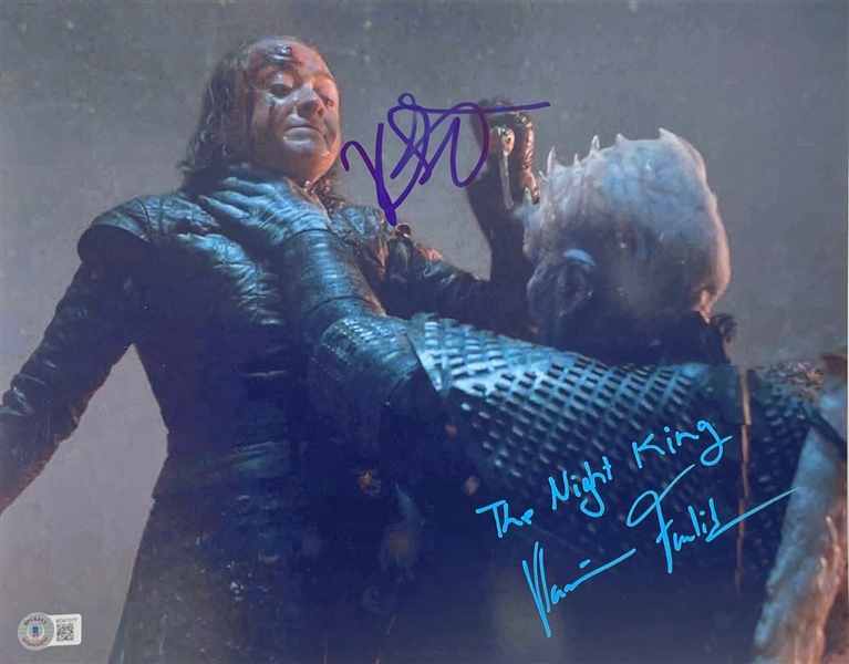 Game Of Thrones: Maisie Williams & Vladimir Furdik Signed 11" x 14" Photo (BAS COA)(Steve Grad Autograph Collection)