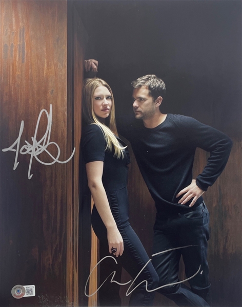 Fringe: Anna Torv & Joshua Jackson Signed 11" x 14" Photo (BAS COA)(Steve Grad Autograph Collection)