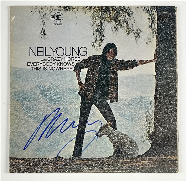 Neil Young Signed “Everybody Knows This Is Nowhere” Album Record (JSA LOA)