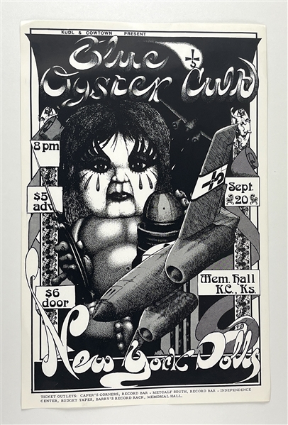 Blue Oyster Cult / New York Dolls 11” x 17” Poster 