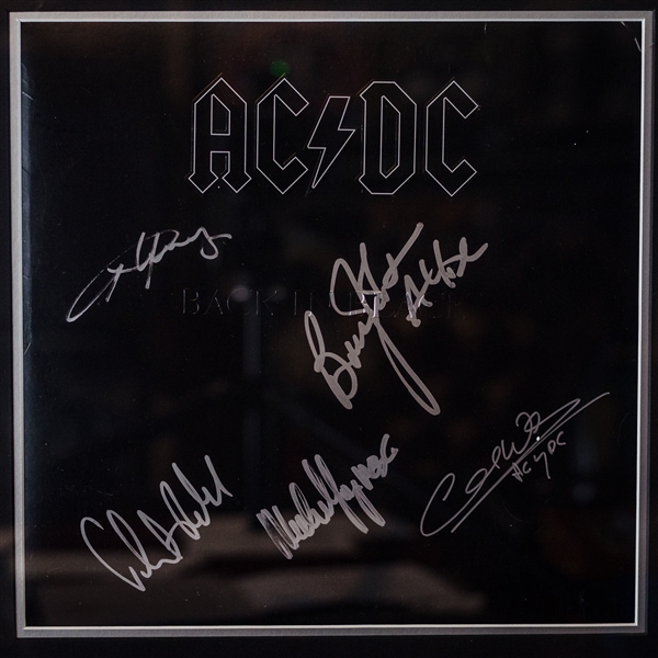 AC/DC Fully Group Signed “Back In Black” Album Record (5 Sigs) (Roger Epperson/REAL LOA)