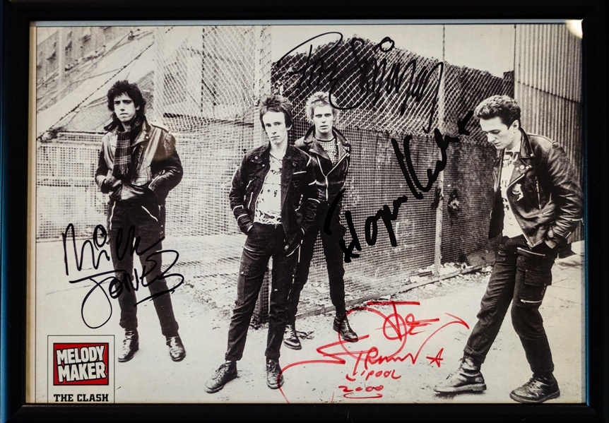 Clash Group Signed 1978 Magazine Photo (4 Sigs) (Roger Epperson/REAL LOA)