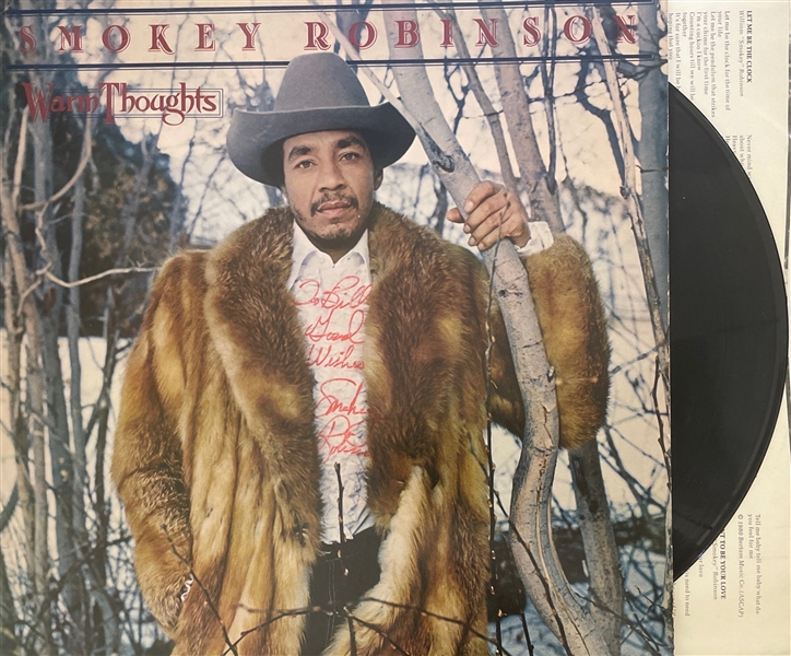 Smokey Robinson Signed "Warm Thoughts" Album w/ Vinyl (BAS/Epperson)