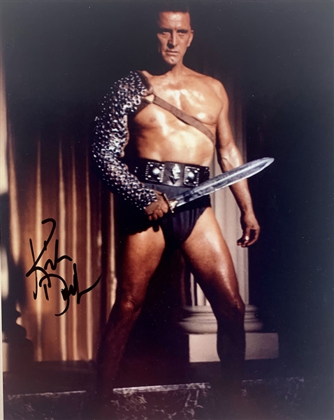 Kirk Douglas Signed 8" x 10" Color Photo from "Spartacus" (Beckett/BAS Guaranteed)