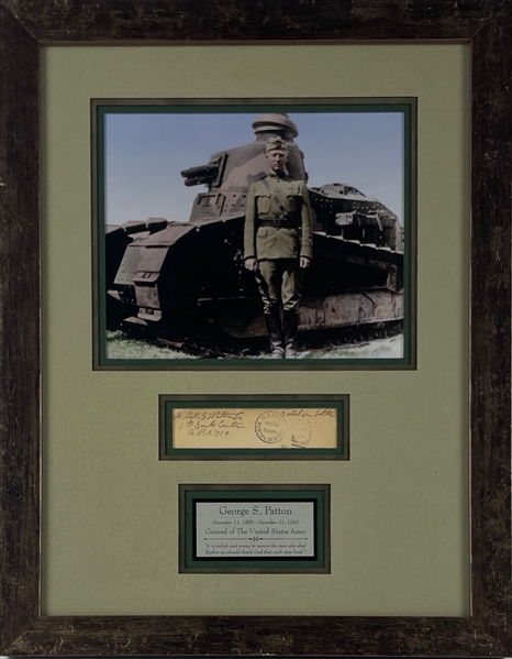 George Patton Signed & Framed Cut Signature (Beckett/ BAS Guaranteed)