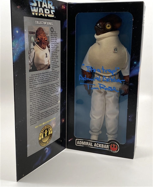 Star Wars: “Admiral Ackbar” Tim Rose Signed 12” Figurine Toy (Beckett/BAS Guaranteed) 