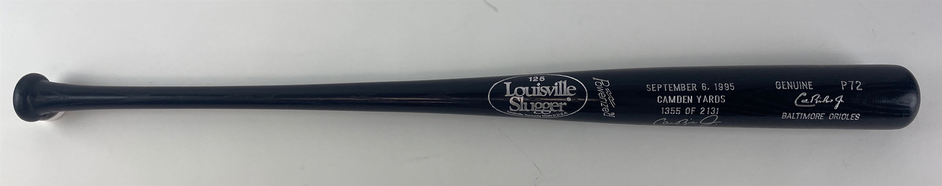 Cal Ripken Jr. Signed Louisville 1355 / 2131 Commemorative Bat (JSA Sticker Only)
