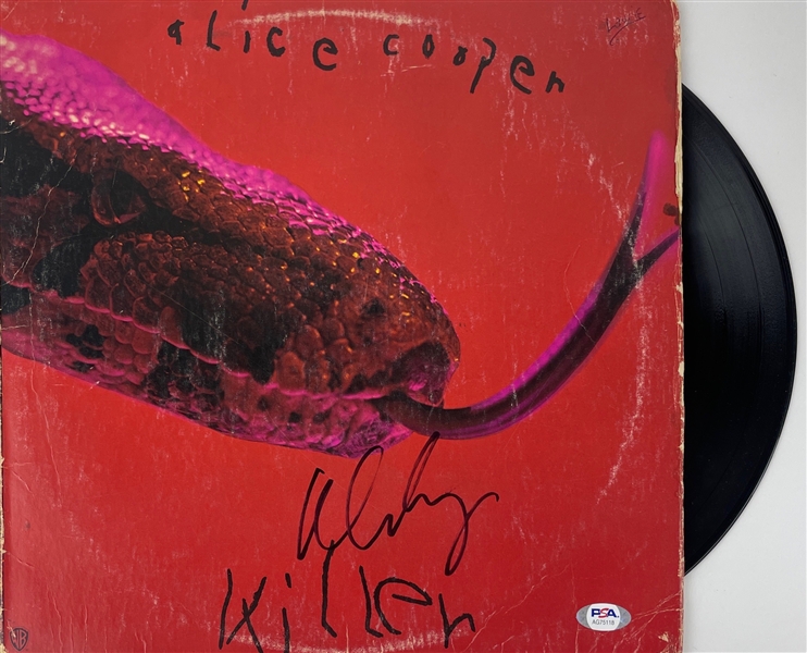 Alice Cooper Signed "Killer" LP Cover w/ Vinyl (PSA COA)