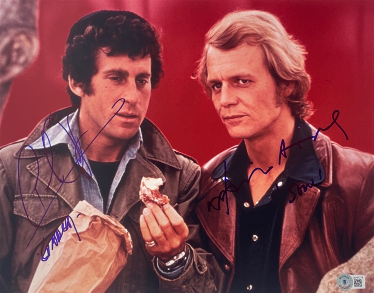 Starsky and Hutch: David Soul & Paul Michael Glaser Signed 11" x 14" Photo (BAS COA) (Steve Grad Autograph Collection) 