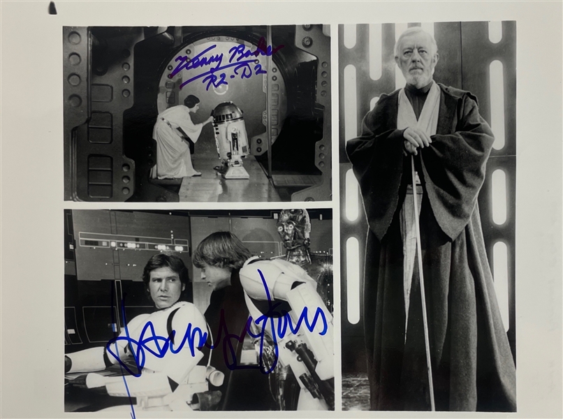 Star Wars: Ford & Baker Signed Promotional Press Photo w/ Original CBS Biographical Sheet (Beckett/BAS LOA) (Steve Grad Autograph Collection)