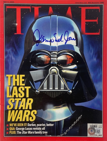 James Earl Jones Signed 2005 Time Magazine w/ Darth Vader Cover (Beckett/BAS COA) (Steve Grad Autograph Collection)