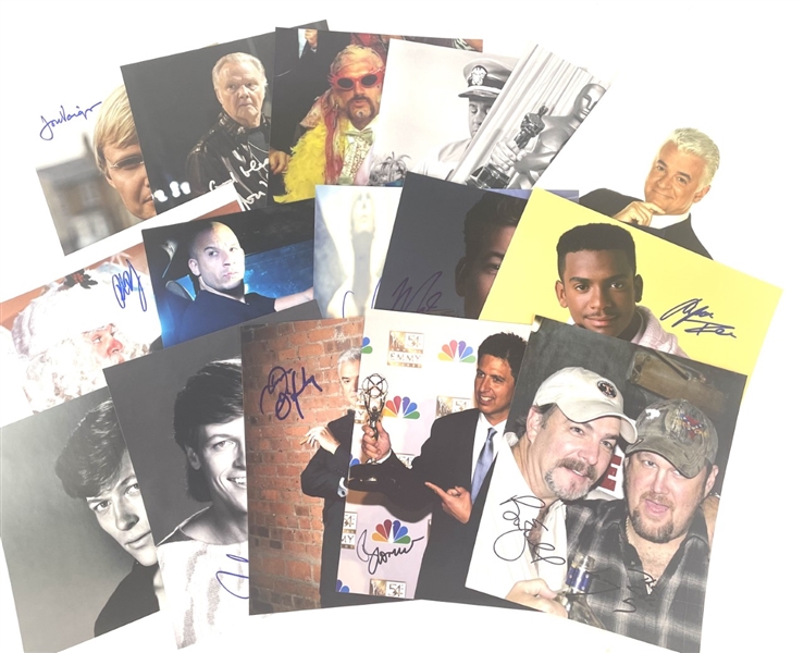 Celebrity Men of Hollywood & Washington: Lot of 17 Individually Signed Photos (Beckett/BAS Guaranteed)