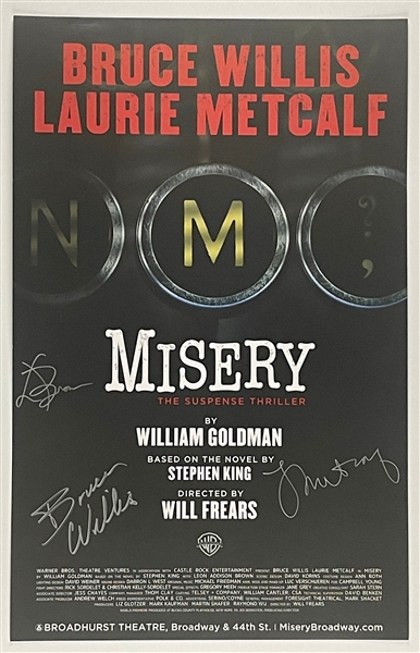 Misery: Bruce Willis & Laurie Metcalf 14” x 22” Mini Poster (Beckett/BAS Guaranteed) 