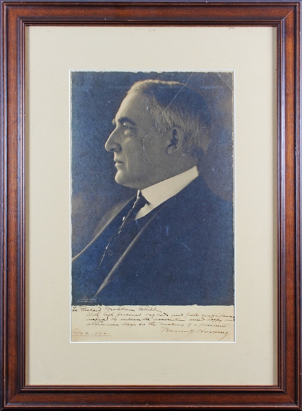 President Warren G. Harding Signed & Inscribed 9" x 15" Portrait Photo (Beckett/BAS LOA)