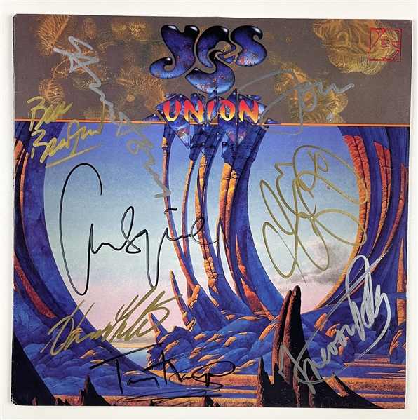 Yes Group Signed “Union” Album Record (8 Sigs) (Beckett/BAS & Roger Epperson/REAL LOA) 