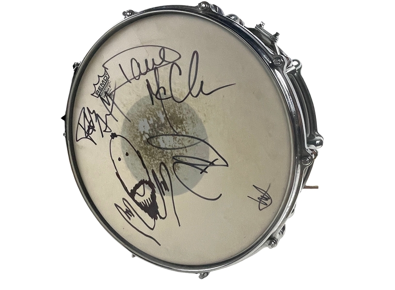 Machine Head Group Signed Tour-Used Snare Drum (4 Sigs) (Beckett/BAS Guaranteed) 