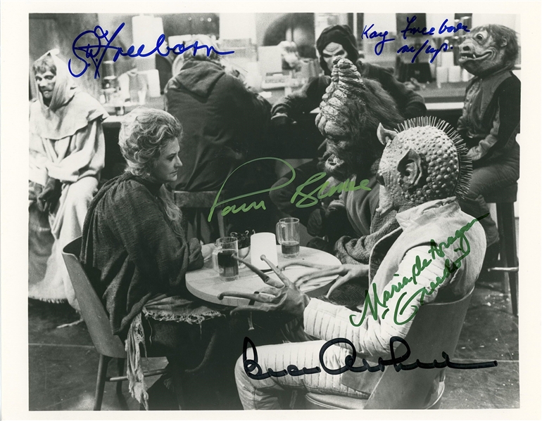 Star Wars: Multi-Signed “Mos Eisley Cantina” 10” x 8” Signed Photo from “A New Hope” (5 Sigs) (Beckett/BAS Guaranteed) 