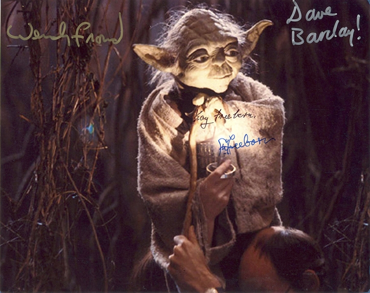 Star Wars:”Yoda” Freeborn, Barclay & Froud 10” x 8” Signed Photo from “The Empire Strikes Back” (Beckett/BAS Guaranteed)