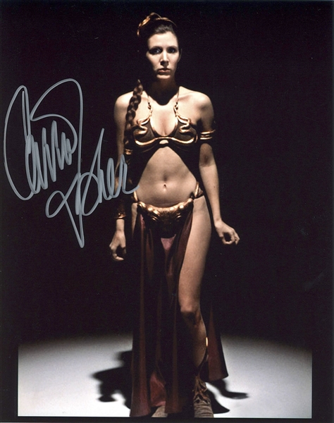 Star Wars: Carrie Fisher “Slave Leia” 8” x 10” Signed Photo from “Return of the Jedi” (Beckett/BAS Guaranteed)