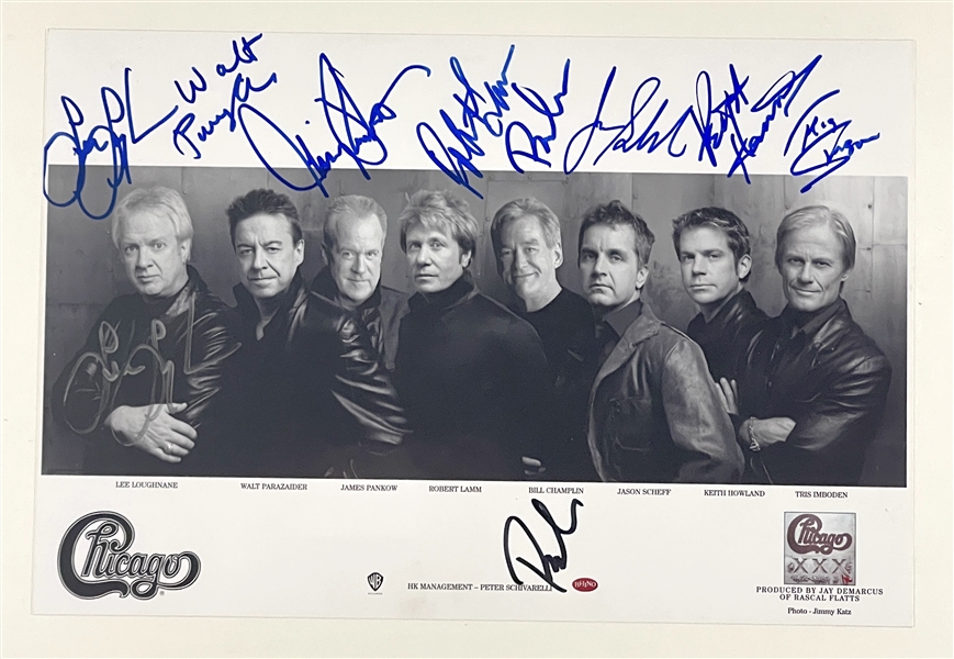 Chicago Fully Group Signed Oversized 15” x 10” Promo Photo (8 Sigs, Plus 2 Dups) (Beckett/BAS Guaranteed) 