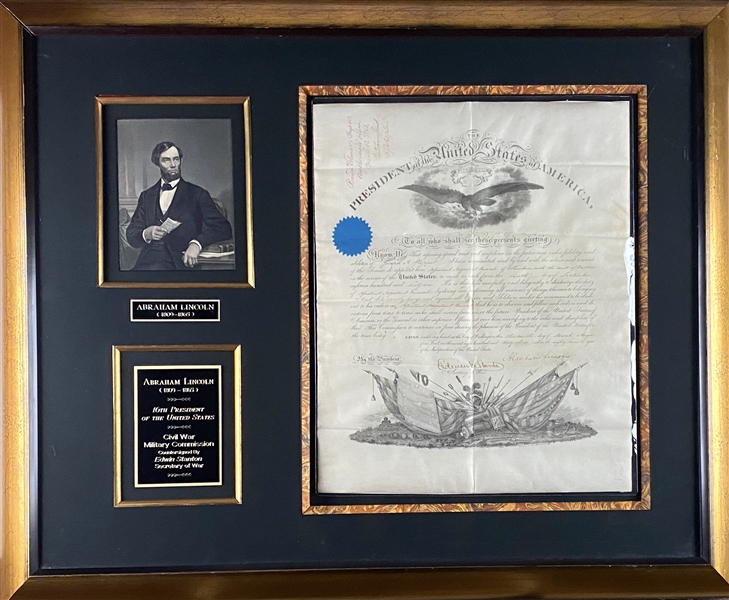 Abraham Lincoln Signed 1863 Military Commission Document (JSA LOA) 