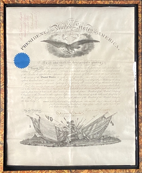 Abraham Lincoln Signed 1863 Military Commission Document (JSA LOA) 