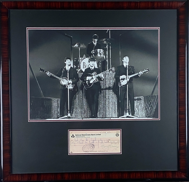 Beatles: George Harrison 1972 Signed Check (Beckett/BAS Guaranteed) 