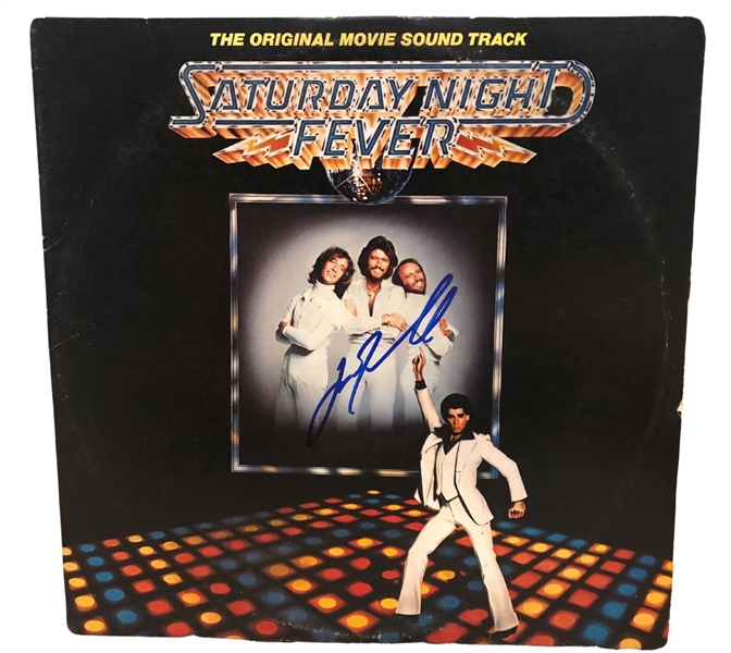 Saturday Night Fever: John Travolta Signed Movie Soundtrack Album Record (Beckett/BAS Authentication)