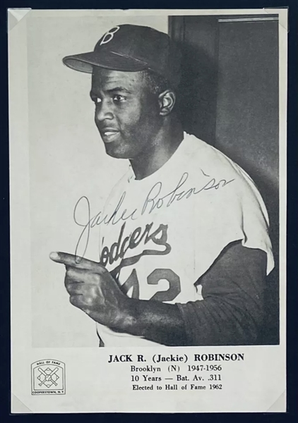 Jackie Robinson Signed 5” x 7” Photo Framed (PSA LOA) 