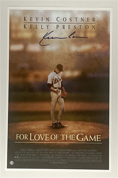 Kevin Costner “For Love of the Game” 11” x 17” Signed Poster (Beckett/BAS Guaranteed) 