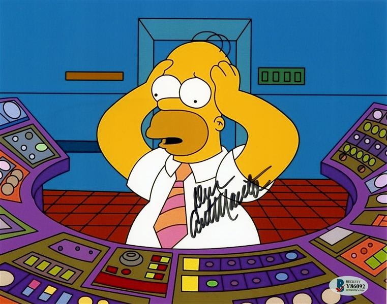 The Simpsons : Dan Castellaneta Signed 8" x 10" Homer Simpson Photo (BAS COA)