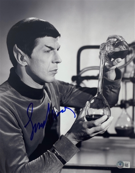 Star Trek: Leonard Nimoy Signed 11" x 14" Photo (BAS COA) (Steve Grad Autograph Collection) 
