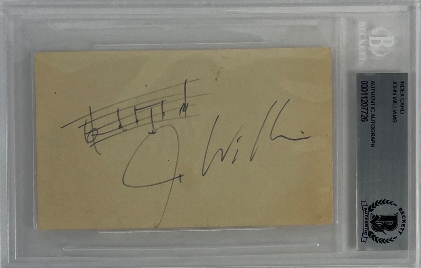 Lot Detail - John Williams Signed Index Card with Musical Notations ...