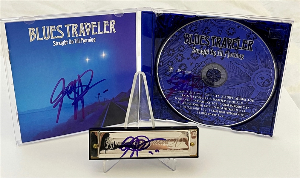 BLUES TRAVELER In-Person Signed CD & Harmonica by John Popper! (Beckett/BAS Guaranteed)