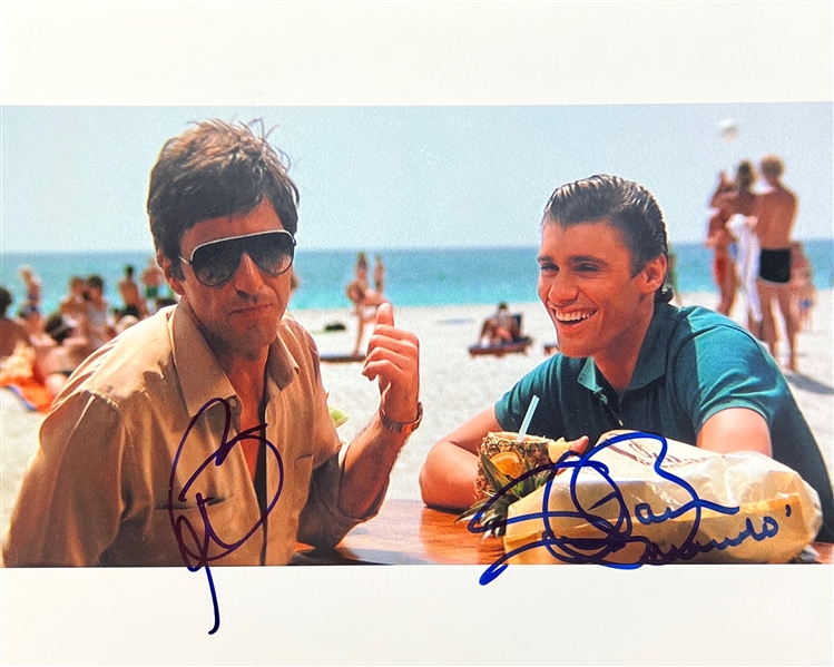 Scarface: Al Pacino & Stephen Bauer Signed 8" x 10" Photo (Beckett/BAS LOA)