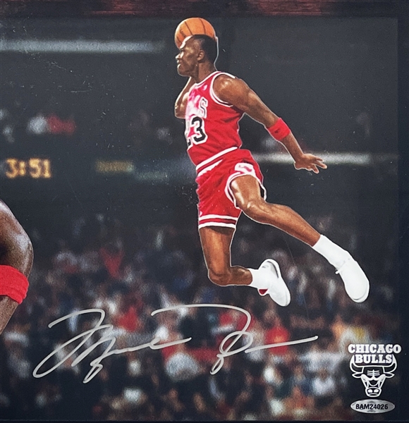 Michael Jordan Signed '88 Slam Dunk Shadow Box Collection Display (UDA COA)