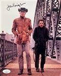Midnight Cowboy: Dustin Hoffman & Jon Voight Signed 8" x 10" Color Photo (JSA COA)