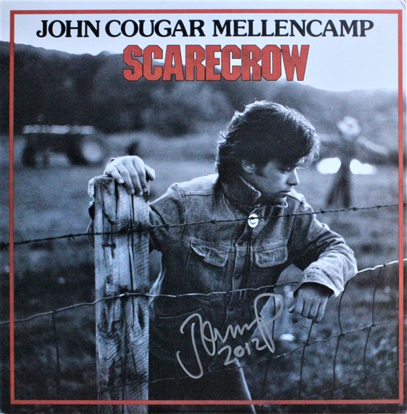 John Cougar Mellencamp Signed "Scarecrow" Vinyl Record (ACOA)