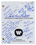 Vacation Cast Signed Movie Script with Chase, DAngelo, Hall & Baron (Beckett/BAS Witnessed)