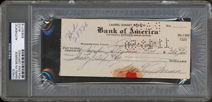 Marilyn Monroe 1950 Handwritten & Signed Bank Check (PSA/DNA Encapsulated)