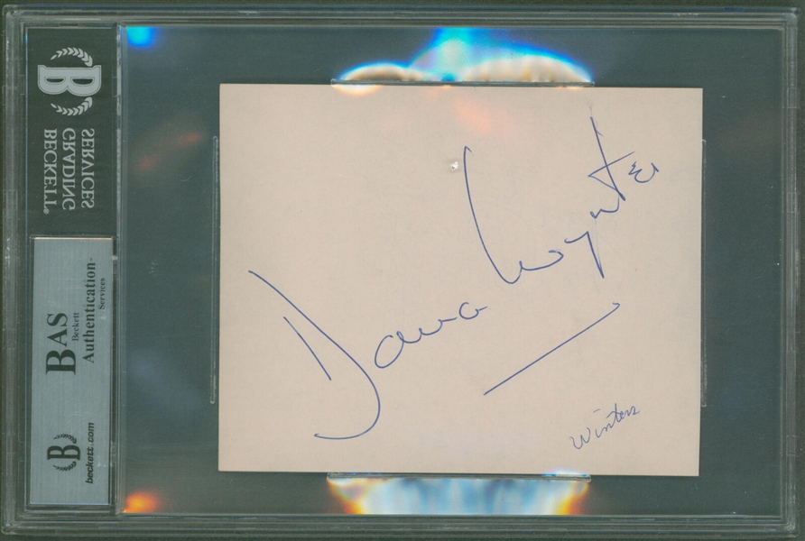 Jack Benny Signed 4.5 x 5.5 Album Page (Beckett/BAS Encapsulated)
