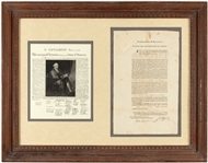 John Hancock Impressive Signed & Framed Appointment as First Governor of Massachusetts (JSA LOA)