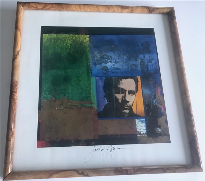 Jackson Browne Limited-Edition Signed “World in Motion” Print (Beckett/BAS Guaranteed)